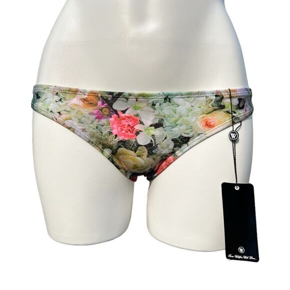 Wildfox Swim Floral Print Bikini Bottoms New Size See Measurements - Picture 1 of 10